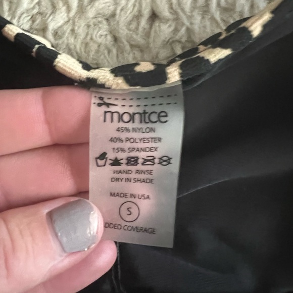 Montce Textured Leopard Cheeky Bottom - Picture 4 of 4